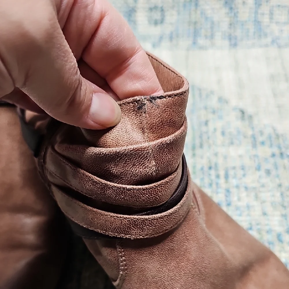 Kim Rogers Tan Ankle Booties with Strap Detail - Picture 7 of 12